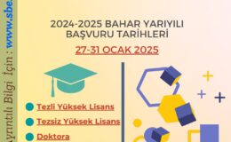 YÜKSEK LİSANS VE DOKTORA BAŞVURULARI BAŞLIYOR