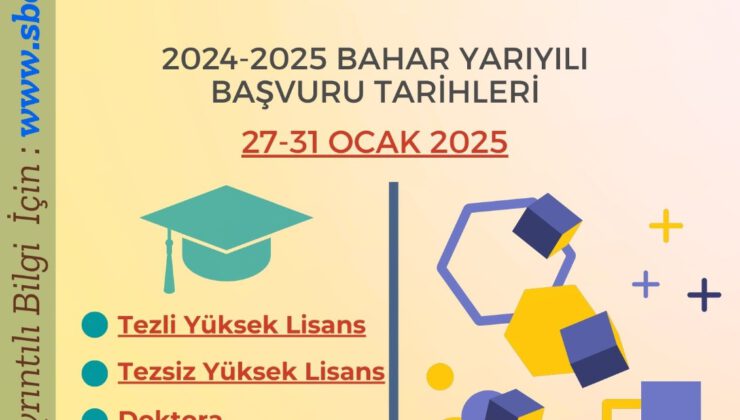 YÜKSEK LİSANS VE DOKTORA BAŞVURULARI BAŞLIYOR